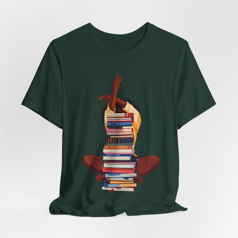 Black Girl Reading T-Shirt, Melanin Scholar, Black History Month Tee image 5
