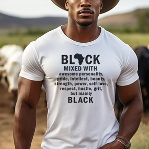 Schwarze Exzellenz, Schwarzes Geschichtsmonat-Shirt, Schwarzes Frauen-Shirt, Schwarz im Besitz, Schwarz gemischt mit schwarzem T-Shirt, Schwarz und stolzes Hemd, Melanin