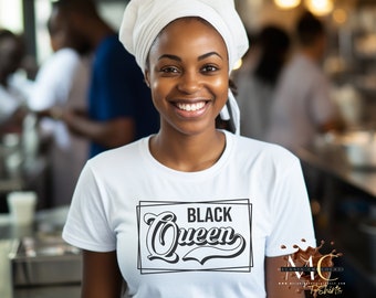 Black Queen Shirt, Black Woman TShirt, Black Girl Magic Shirt, Melanin Queen T-Shirt, Black Woman Apparel, Plus Size Shirt