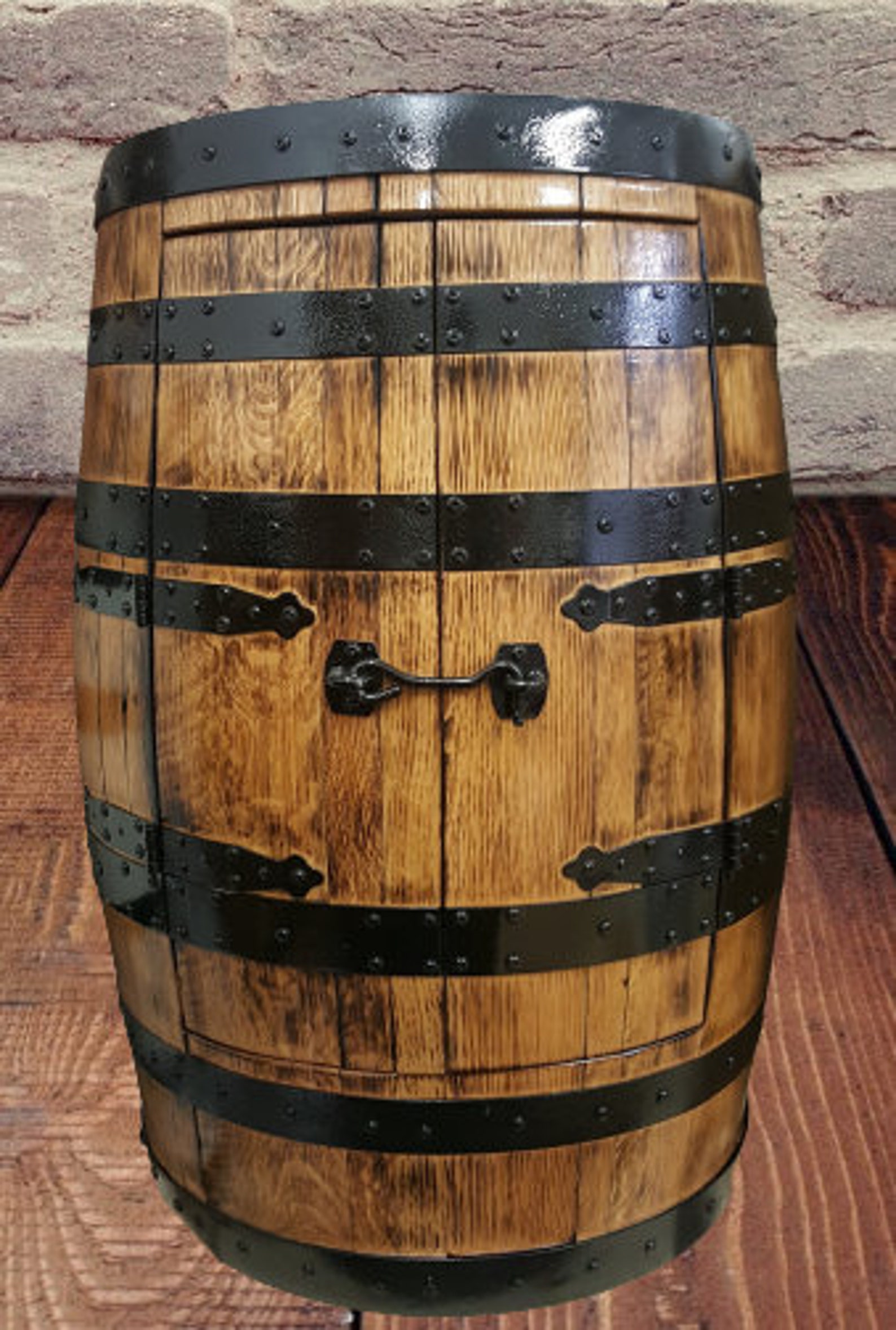 Half Whisky Barrel Drinks _Solid Handcrafted from Etsy