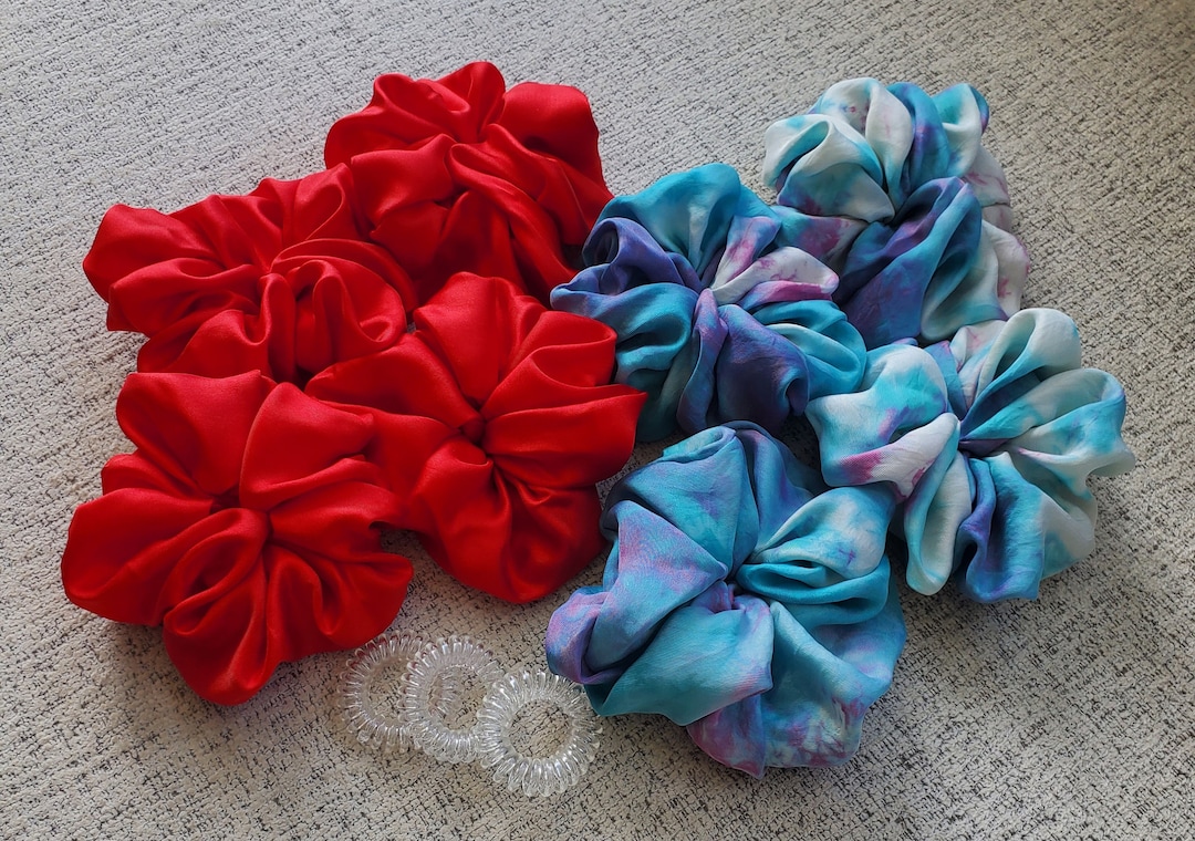 Oversized Silk Coil Scrunchies Etsy