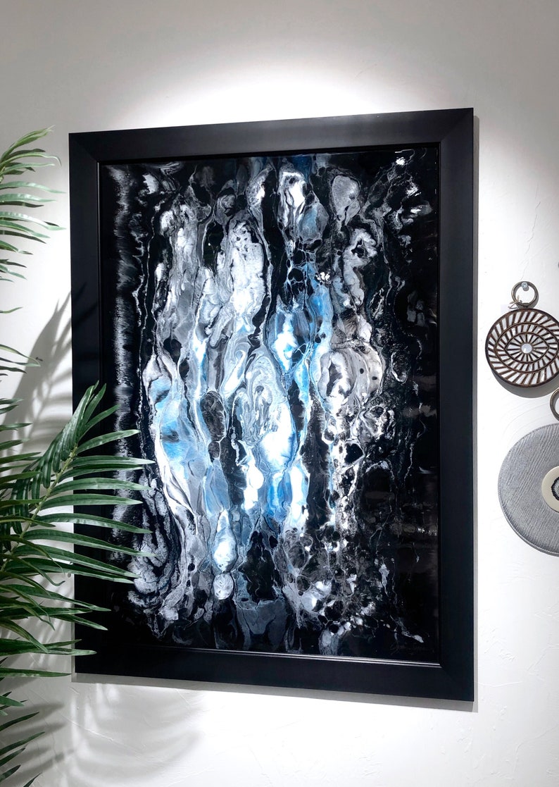 Epoxy Resin Hand Painted Art With Frame Etsy