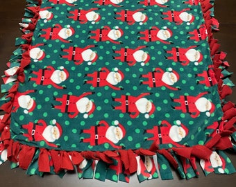 Santa Fleece Tied Blanket