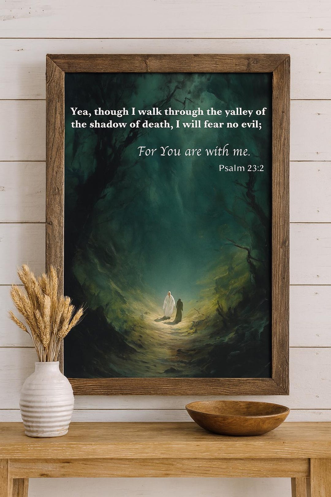 Psalm 23:2 Though I Walk Through the Valley of the Shadow of Death Christian Digital Art - Etsy