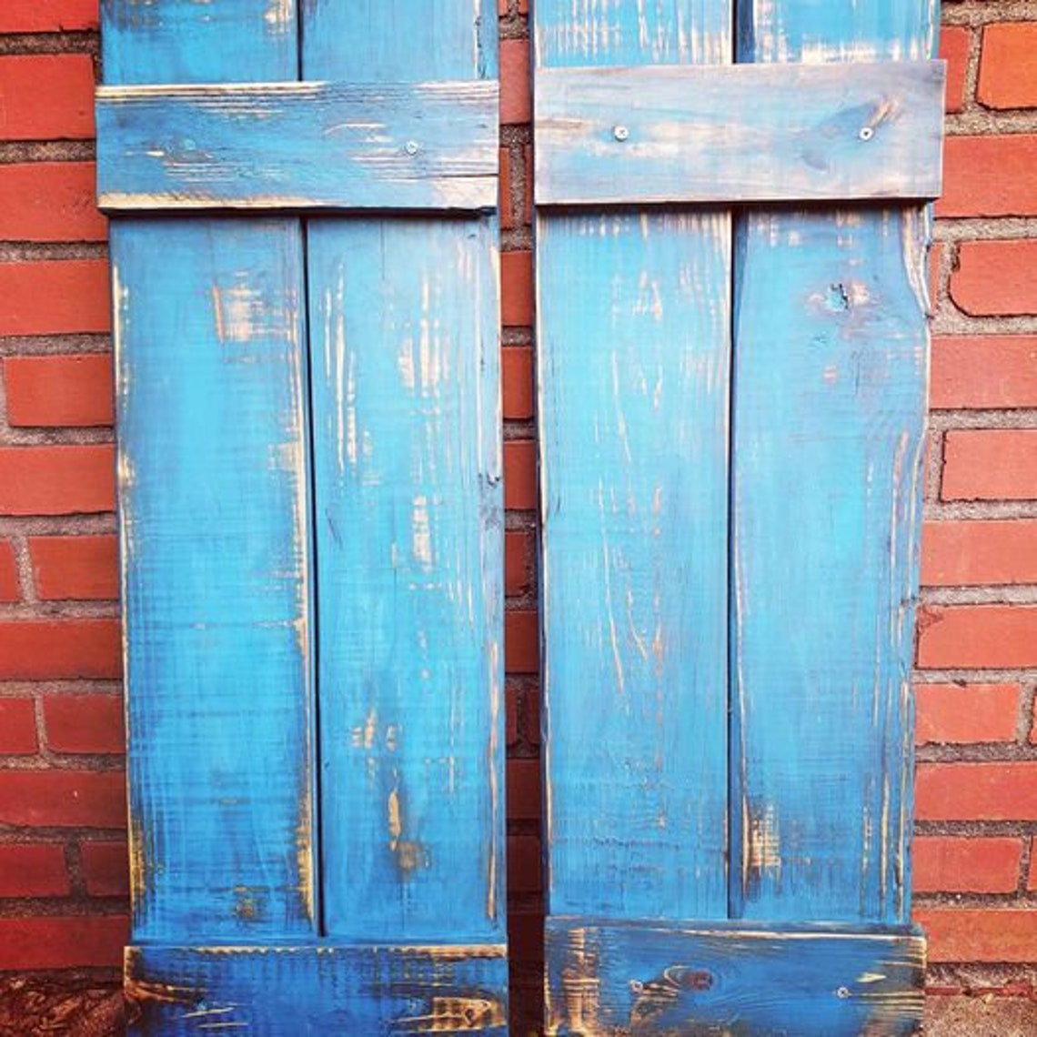 Aqua blue Distressed wood Etsy