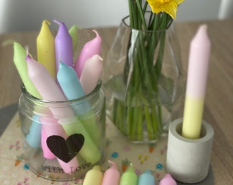 tommywood.de Springy Pastel Dip Dye Taper Kaarsen _ van www.tommywood.de