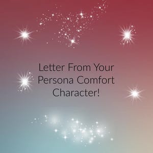 Carta de uma página do seu personagem de conforto Persona 5!