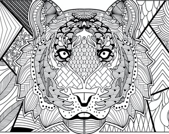 PRINTABLE Soothing Zentangle Colouring Pages (20 pages)