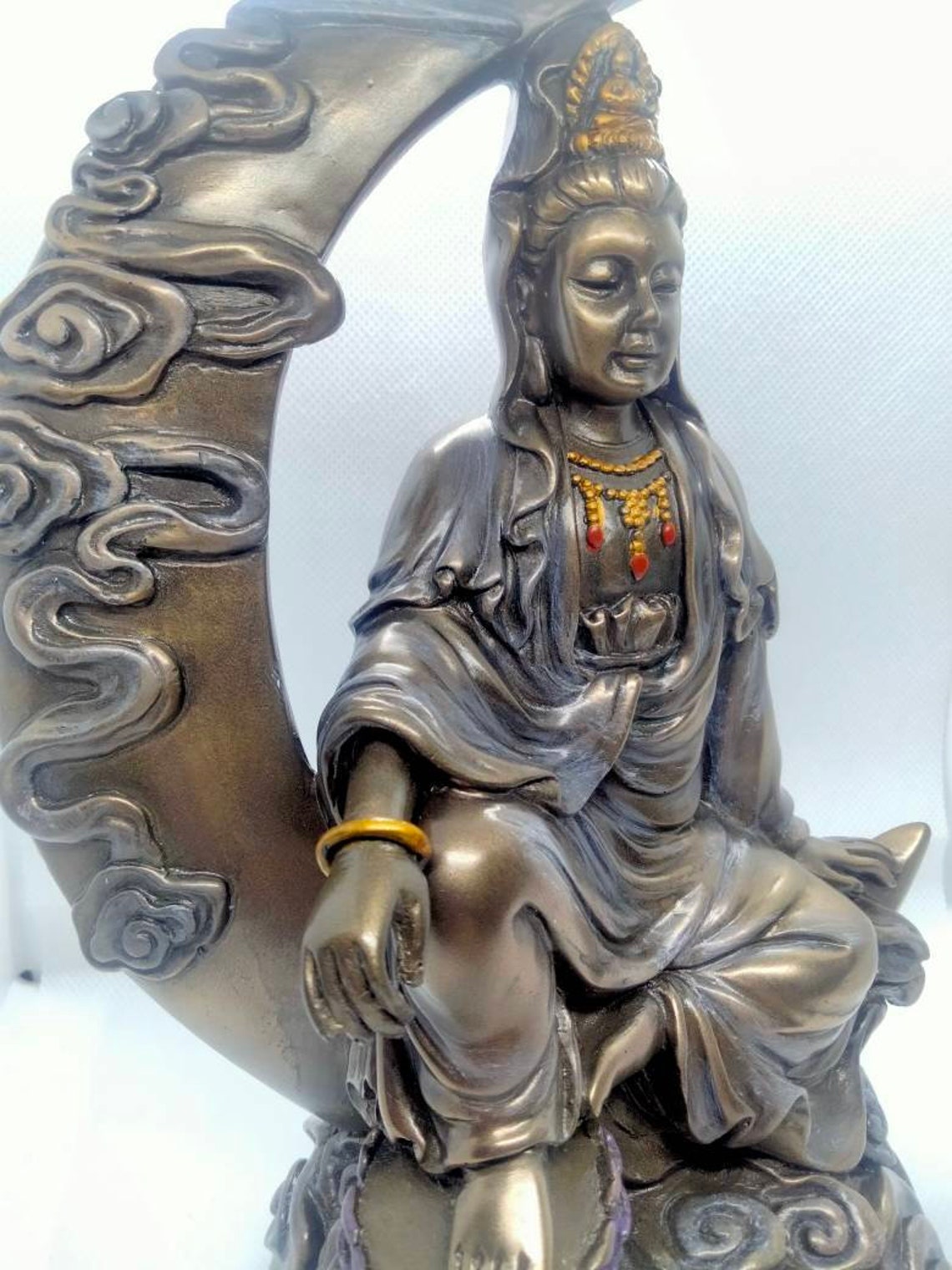 Kuan Yin Goddess Statue Love Peace Inner Truth Etsy