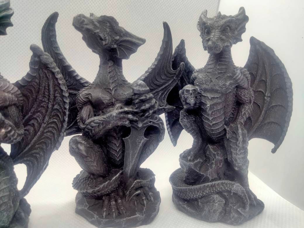 Dragon Gargoyle Figuring Set of 4 Etsy