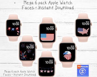 4th of July Apple Watch Wallpaper, Apple Watch Face, Set of 6 faces, Watch Background, Apple Watch Face Design, Proud American wallpapers