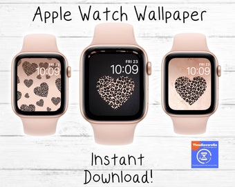 Apple Watch Wallpaper, Leopard Wallpaper, Apple Watch Face, Dreier Set, Apple Watch Hintergrund, Apple Watch Face Design, Apple Watch Zubehör