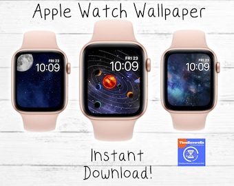 Apple Watch Wallpaper, Space Wallpaper, Apple Watch Face, Set of Three, Watch Background, Apple Watch Face Design, Apple Watch Accessories