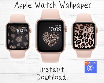 Apple Watch Wallpaper, Leopard wallpaper, Apple Watch Face, Set of Three, Watch Background, Apple Watch Face Design, Apple Watch Accessories