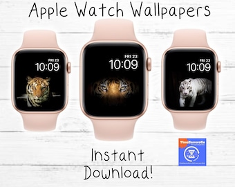 Apple Watch Wallpaper, Tiger Watch Wallpaper, Apple Watch Face, Set of Three, Animal Watch Wallpaper, Apple Watch Face Design, Tiger Design
