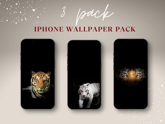 Tiger Black Apple Iphone Wallpapers 3 Pack of Cell Phone - Etsy Tiger Black Apple Iphone Wallpapers 3 Pack of Cell Phone - Etsy