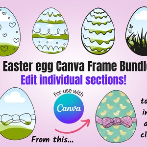 Ostern PNG Ersteller, Ostern Ei Canva Vorlage, Ostern Canva Rahmen, Erstellen Sie Ihre eigenen Ostersublimationsdateien auf CANVA