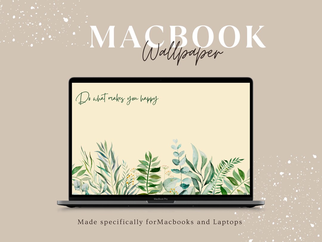 Boho MacBook Wallpaper, Laptop Wallpaper, Botanical Wallpaper