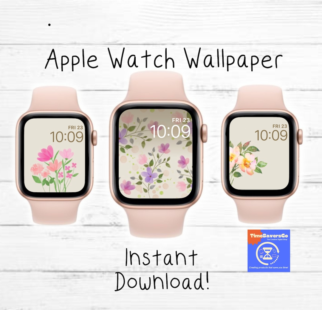 Pressed Flower Apple Watch Wallpaper, Spring Flowers Apple Watch Face X
