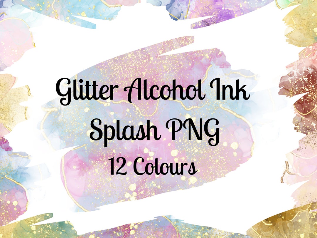 PNG Bundle Glitter Alcohol Ink Splash, Glitter Backgrounds Clipart ...