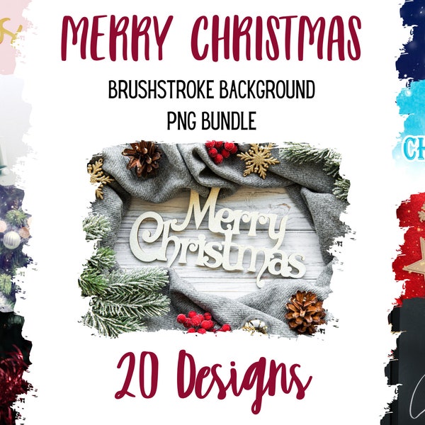 Background PNG bundle Merry Christmas,  background sublimation,  Christmas theme png background,  Xmas greeting brushstroke bundle