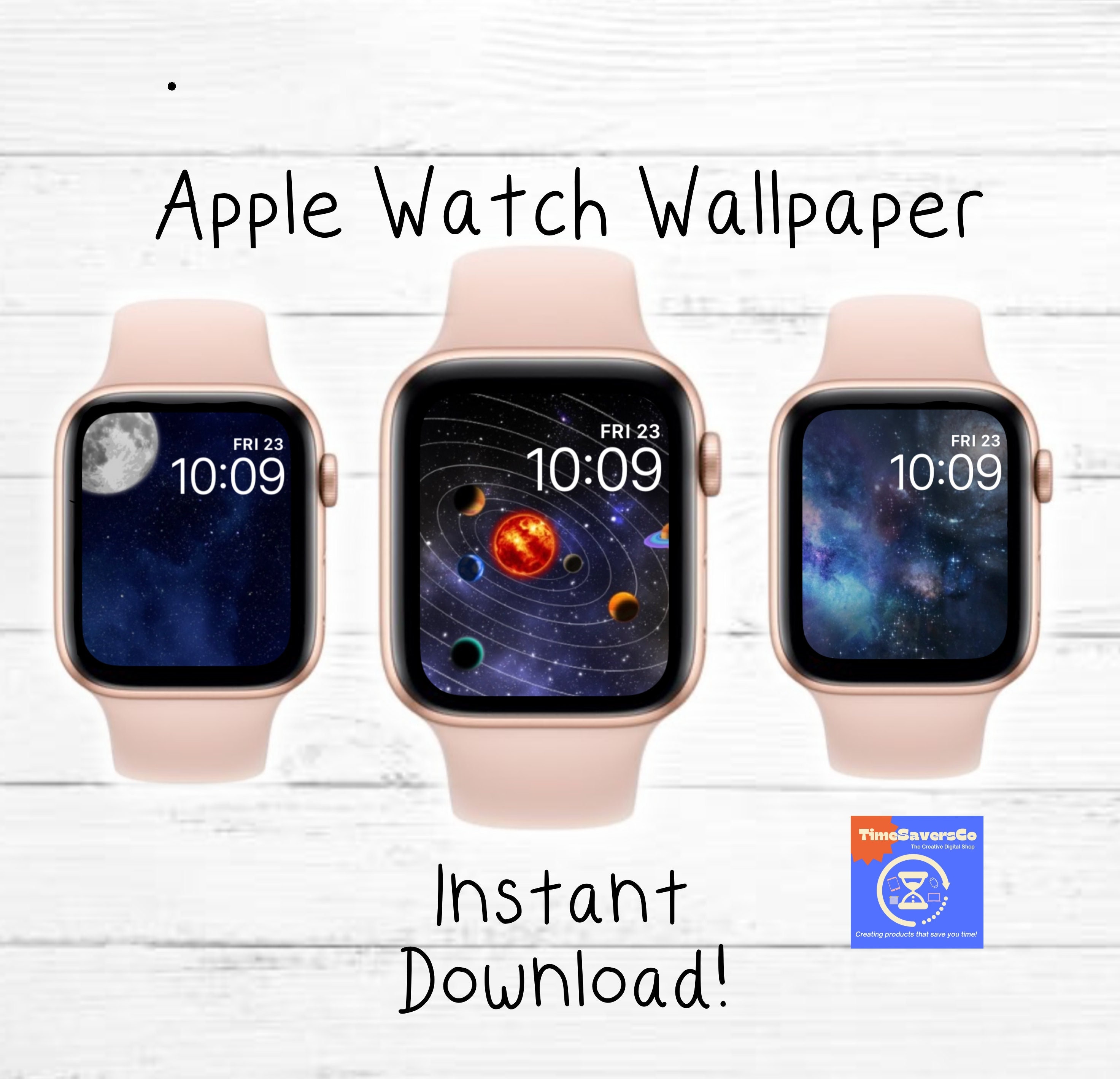 Apple Watch Wallpaper Space Wallpaper Apple Watch Face Set of Three Watch Background Apple Watch Face Design Apple Watch Accessories Etsy