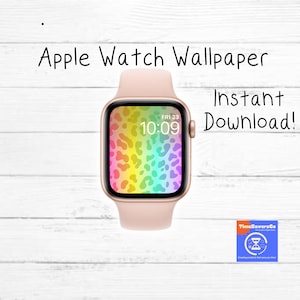 Apple Watch Wallpaper, Rainbow Leopard Watch Wallpaper, Apple Watch Face, Watch Background, Apple Watch Face Design, Apple Watch Accessories