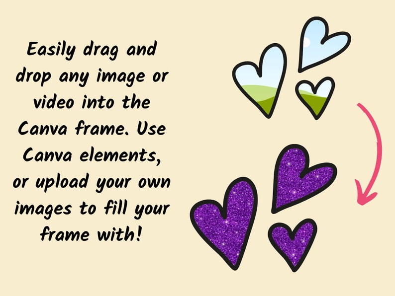 Canva Frame Bundle, Heart Canva Frame, Create Your Own Heart Png Files ...