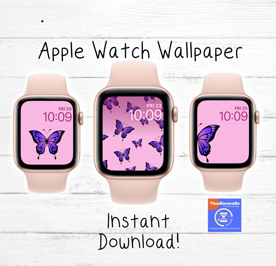 Butterfly Apple Watch Wallpaper Pack of 3 Printable Smart Watch
