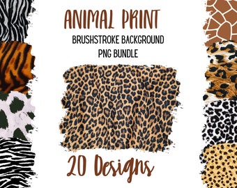 Background PNG bundle Animal Print,  background sublimation,  leopard print png bundle, brushstroke background bundle, Animal print png