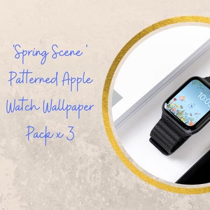 Apple Watch Wallpaper, Spring Wallpaper, Apple Watch Face, Set of Three ...