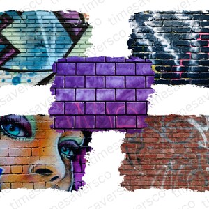 Graffiti wallBackground PNG bundle, brick wall background sublimation file, background clipart, brushstroke background bundle, Graffiti png image 6