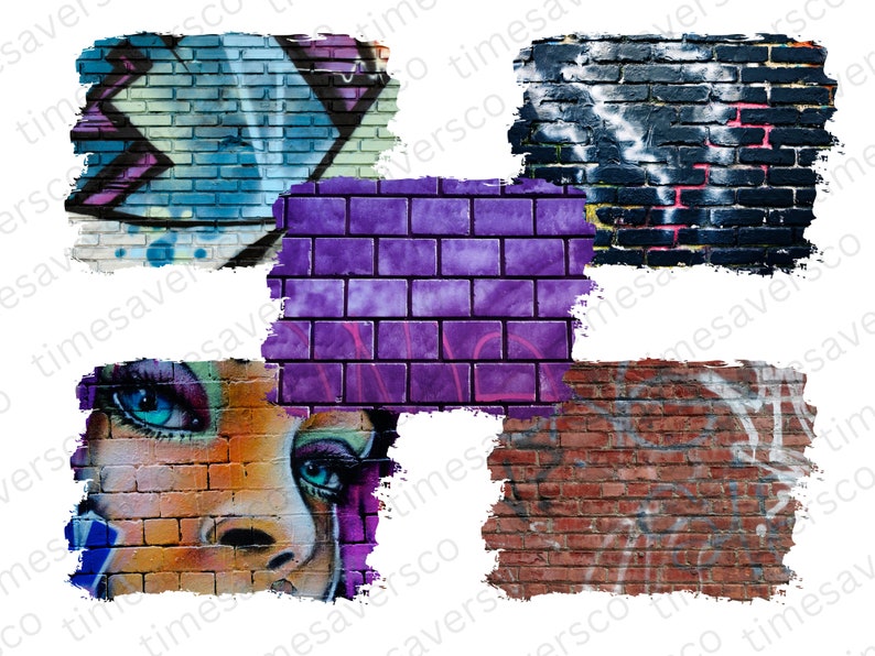 Graffiti wallBackground PNG bundle, brick wall background sublimation file, background clipart, brushstroke background bundle, Graffiti png image 6