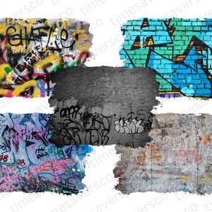 Graffiti wallBackground PNG bundle, brick wall background sublimation file, background clipart, brushstroke background bundle, Graffiti png image 8