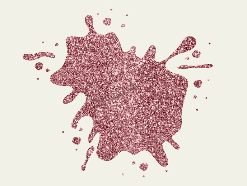 Pu&ograve; includere: Uno schizzo di glitter oro rosa su sfondo crema. La forma astratta presenta molteplici estensioni irregolari e punti glitterati sparsi. L'effetto glitter conferisce un aspetto scintillante e strutturato.