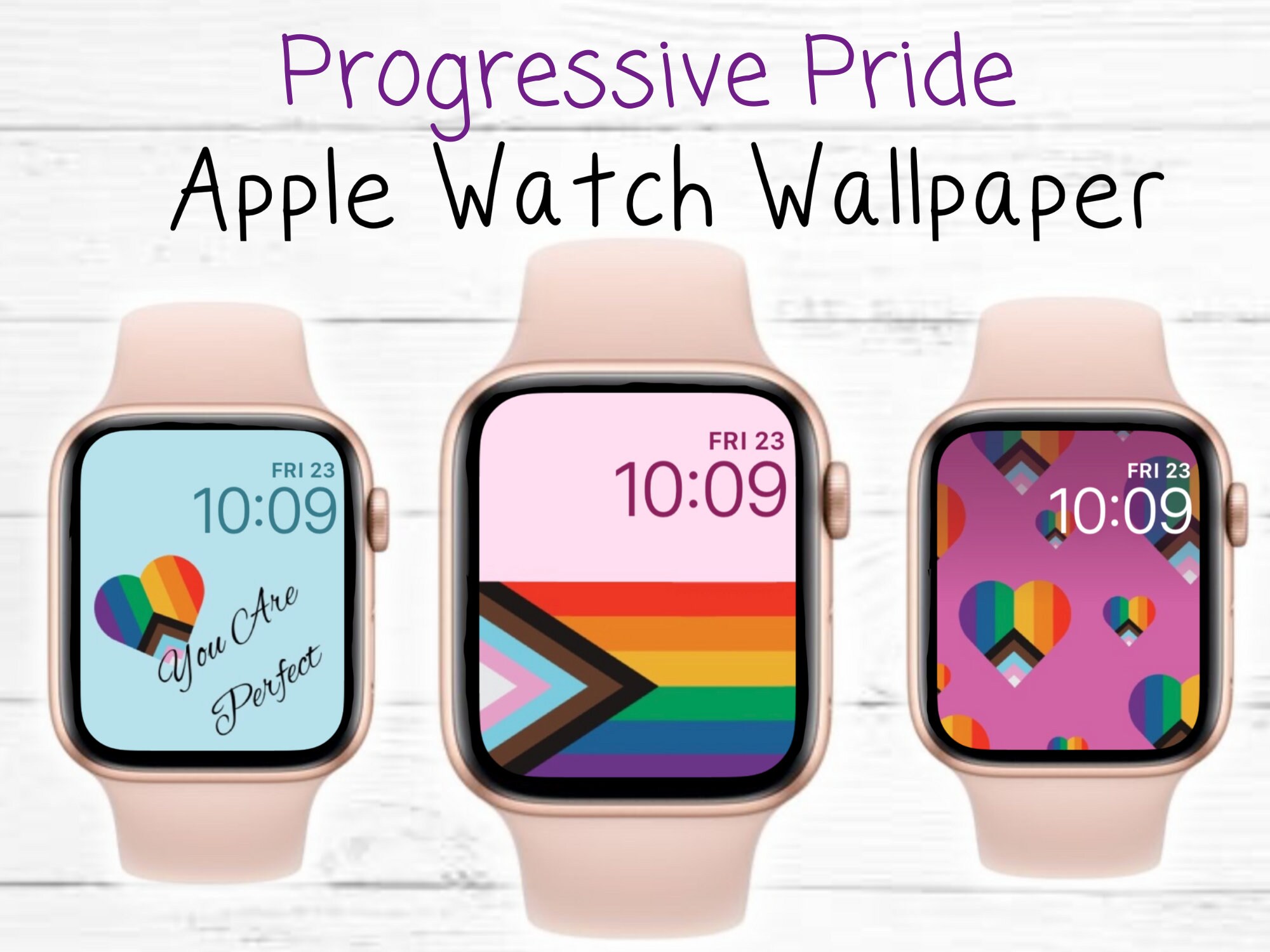Progressive Flag Apple Watch Wallpaper Pride Accessories Etsy