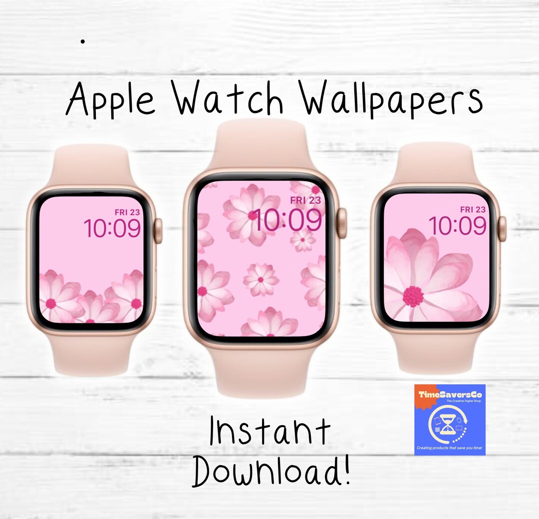 Cute Pink Apple Watch Wallpapers, Pink Floral Wallpaper, Apple Watch