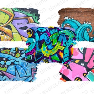 Graffiti wallBackground PNG bundle, brick wall background sublimation file, background clipart, brushstroke background bundle, Graffiti png image 5