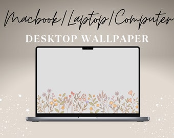 Simplistic flower aesthetic MacBook Wallpaper, Stone gray Wallpaper, Apple MacBook Wallpaper, Simplistic boho desktop background