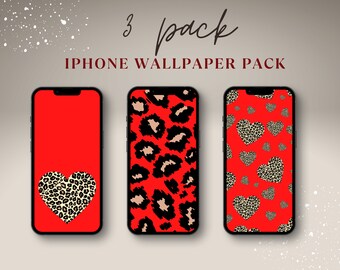 Red Iphone Wallpaper Etsy Uk