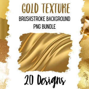 Gold Hintergrund png Bundle, strukturierter Effekt Hintergrund Sublimationsdatei, goldener Pinselstrich Hintergrund png Bundle, Gold sublimieren png