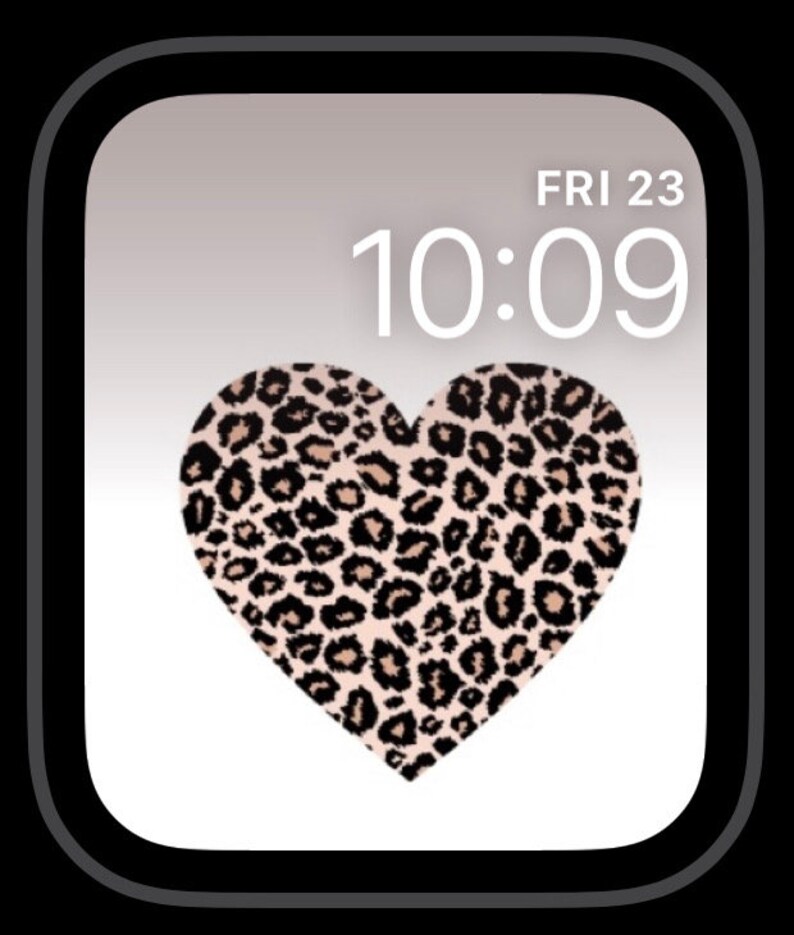 Animal Print Watch Wallpaper for Apple Watch Leopard Print Etsy