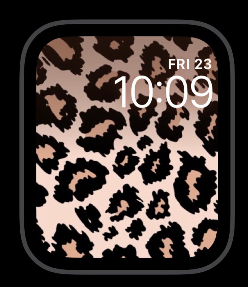 Apple Watch Wallpaper Leopard Wallpaper Apple Watch Face Etsy