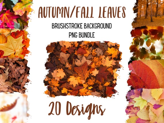 Fall Leaves Background PNG bundle, autumn background sublimation file, autumnal background, brushstroke background png bundle, sublimate png