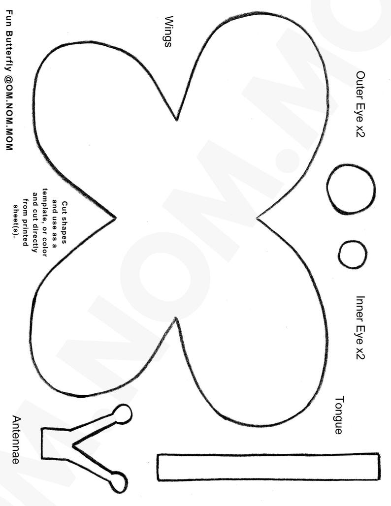 Butterfly Craft Template, Tissue Roll Craft, Crafts for Kids, Recycle