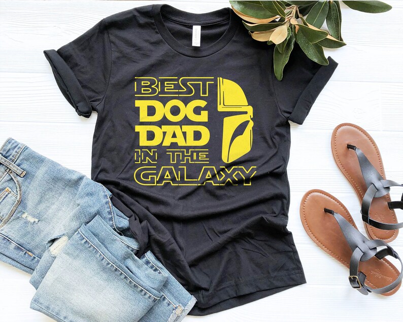 Best Dog Dad in the Galaxy Best Dog Dad Fathers Day Shirt image 1