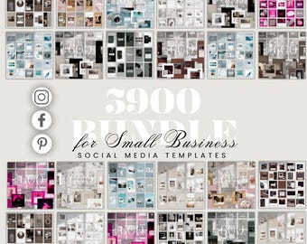 Social Media Manager Small Business Social Media Templates Bundle  Instagram Posts Stories Marketing Kit CANVA TEMPLATE