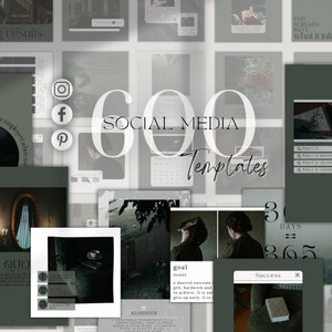 Social Media Post and Story Template | Posts and Stories for Instagram Facebook Pinterest | Green Modern Aesthetic Instagram