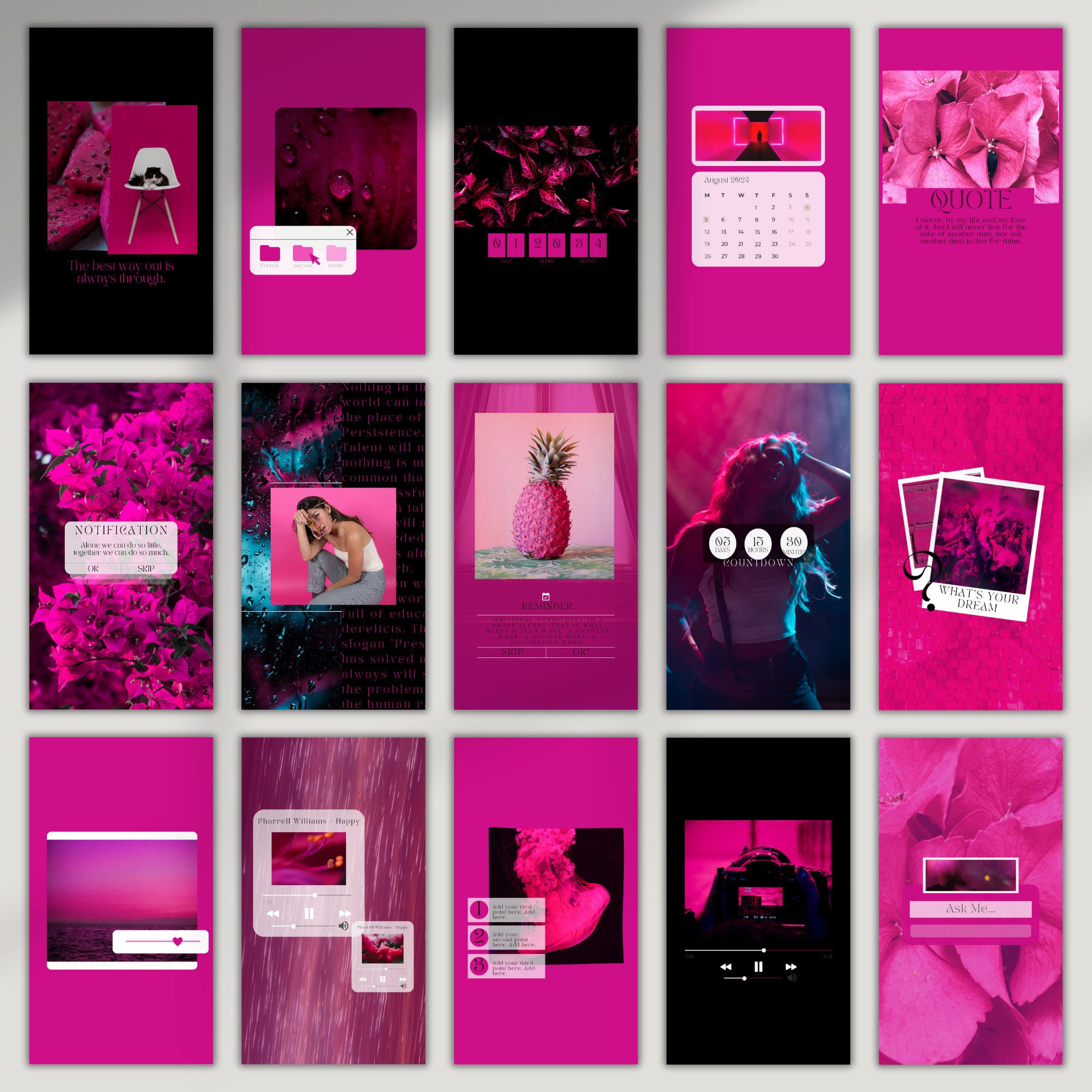 Social Media Manager Pink Instagram Post Templates: Canva Social Media ...
