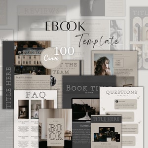 Ebook Canva Template | Aesthetic Canva Ebook Templates | Canva Ebook Magazine Journal | Workbook Canva Template| Ebook Social Media Template